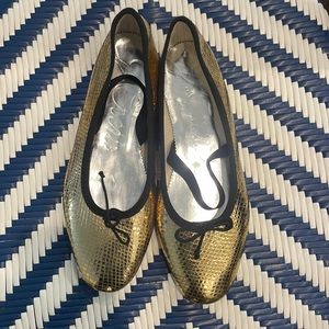 Gold JCrew flats